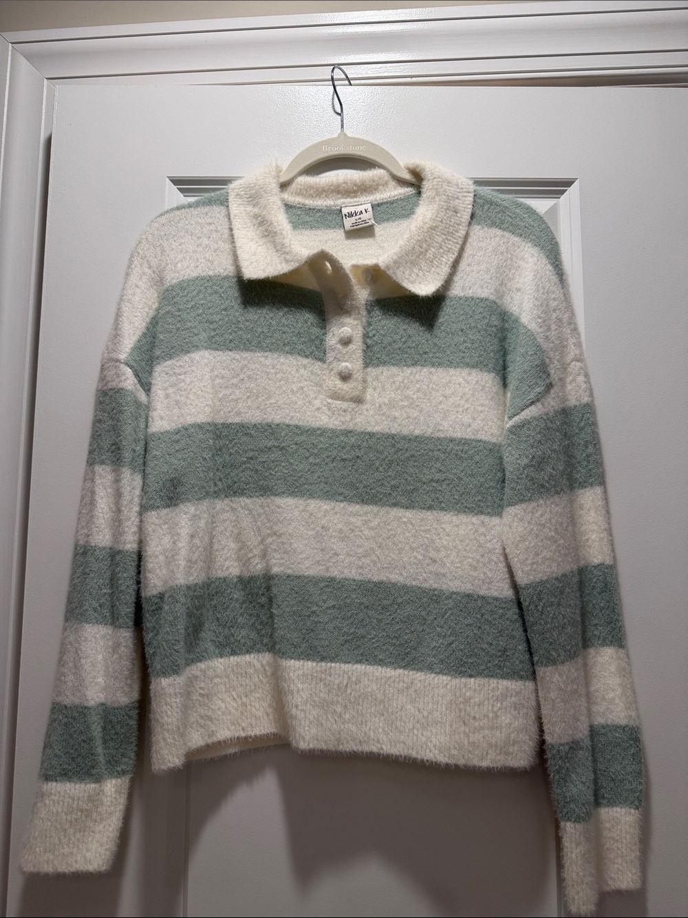 NIKKA K Stripe Polo Sweater
